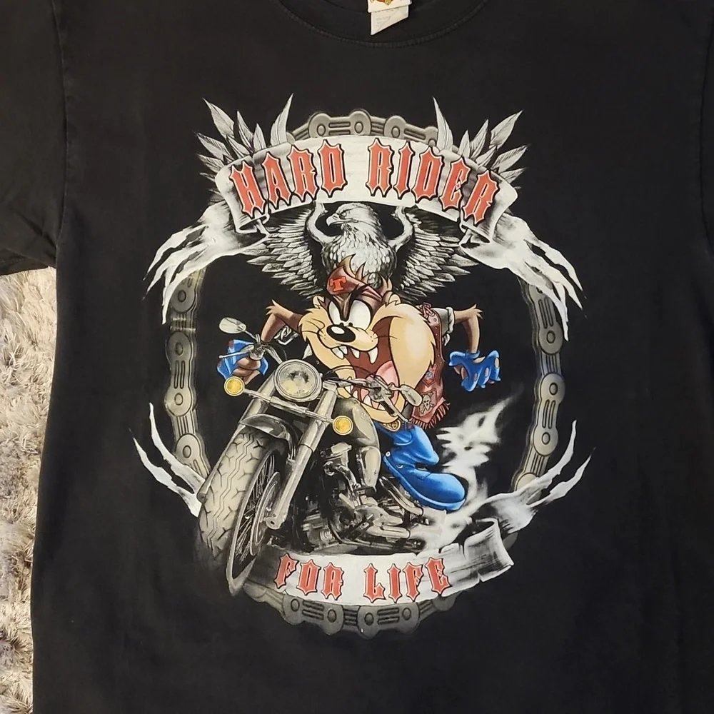 Looney Tunes Biker Taz shirt (Size L) - Picture 2 of 5
